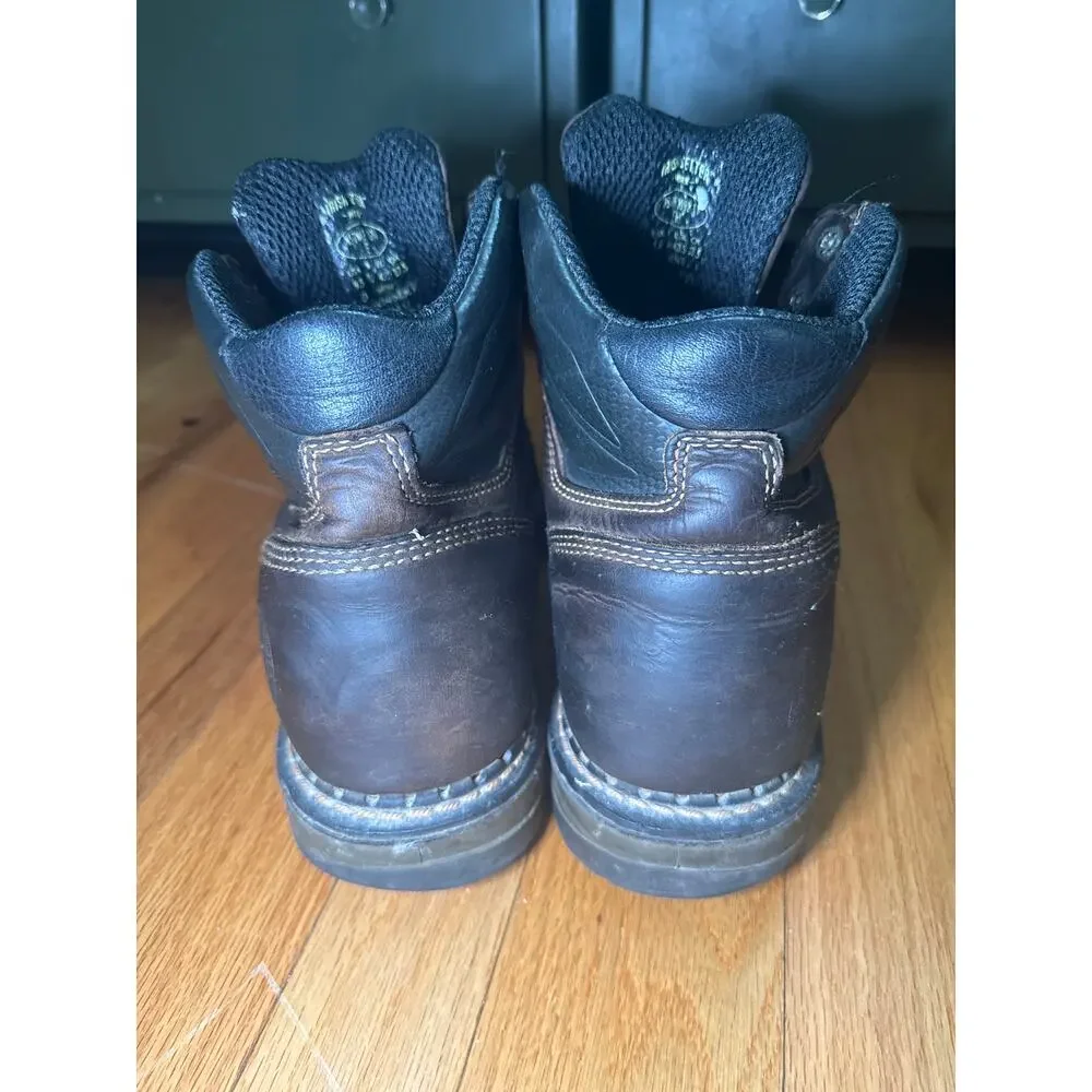 Irish Setter Ramsey Safety Toe Work Boots Brown Leather Men 9.5 USA